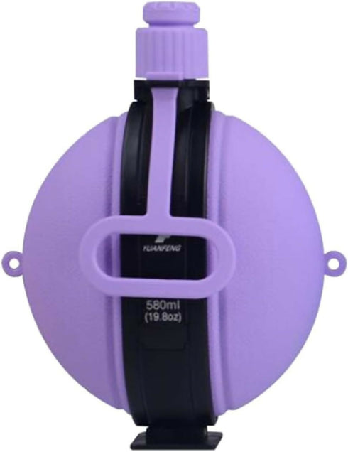 Camping Collapsible Water Bottle | Portable Compass Silicone Hydration Flask 580ml